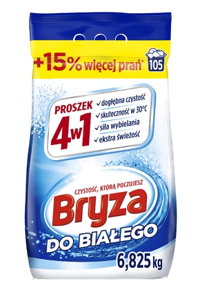 Пральний порошок Bryza 4в1 для білого прання, 6,825 кг (105 прань)