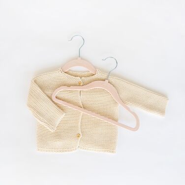 3 Sprouts - 30 шт. плюшеві вішалки для дитячого одягу, бежеві