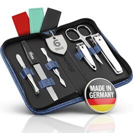 Набір для манікюру Solingen marQus: 6 предметів з нержавіючої сталі в м'якому кейсі з джинсової тканини