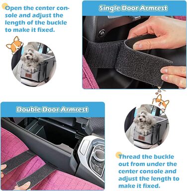 Автокрісло для собак та котів (до 6 кг) - знімний та миючий, для середньої консолі