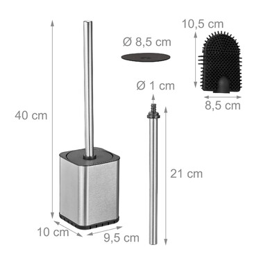 Relaxdays Toilet Brush with Wall Holder