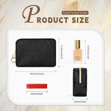 Косметичка жіноча мініатюрна Kometik, органайзер для косметики, дорожня косметичка, валізка, чорний та бежевий