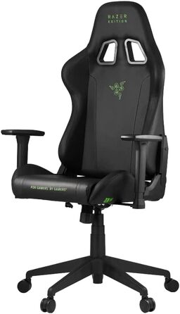 Ігрове крісло Razer TAROK Essentials Razer Edition від Zen Gaming, з лумбарною та шийною подушками, 3D-підлокітниками, чорне/зелене, унікальне