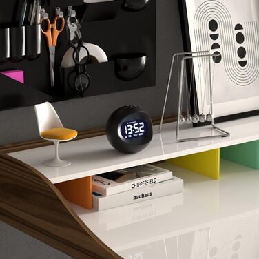 NEWGATE® Digital Centre of the Earth Clock (Black with black LCD display) Black With Black Lcd Display