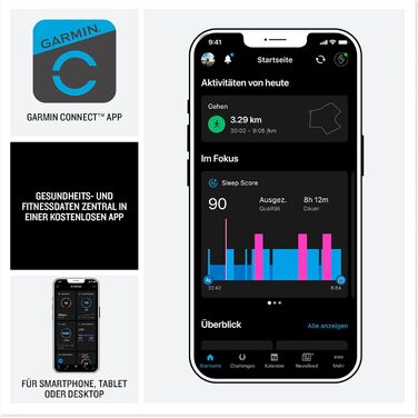 Розумний годинник Garmin vívoactive 6 42mm - фітнес-трекер з AMOLED-дисплеєм, до 11 днів роботи від акумулятора, 80+ спортивних функцій, моніторинг здоров'я, сповіщення та Garmin Pay (чорний/сірий)