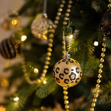 Набір новорічних кулічок Valery Madelyn (16 шт, 6 см) - червоно-зелено-золотий декор, з подарунковою упаковкою