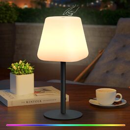 MALUX LED Акумуляторна Настільна Лампа, Бездротова, 8 Кольорів, IP44 Водонепроникна, для Дому, Саду, Готелю, Балкону, Кегль