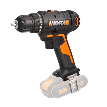 Акумуляторний дриль-шурупокрут WORX WX108 20V – універсальний інструмент для свердління та закручування, 20+1 момент затягування, 10 мм патрон, 2x2Ah акумулятори та зарядний пристрій