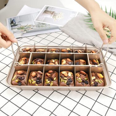 Форма для випікання брауні SVNR BLN001 з антипригарним покриттям, з роздільниками для 18 порцій