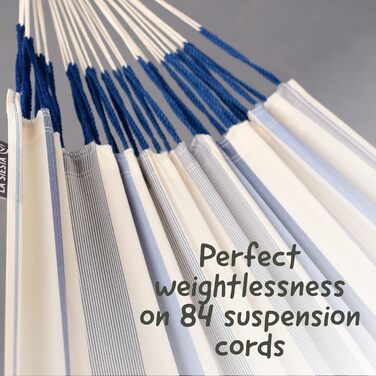 Гамак LA SIESTA® Brisa - класичний, ручної роботи з Колумбії, 160 см, блакитний Sea Salt