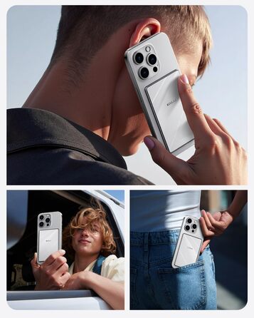 PowerBank Kuulaa Ultra Slim 5000 mAh з MagSafe, Type-C 20W, Швидка зарядка, 7.2 мм, для iPhone 16/15/14/13/12 (білий)