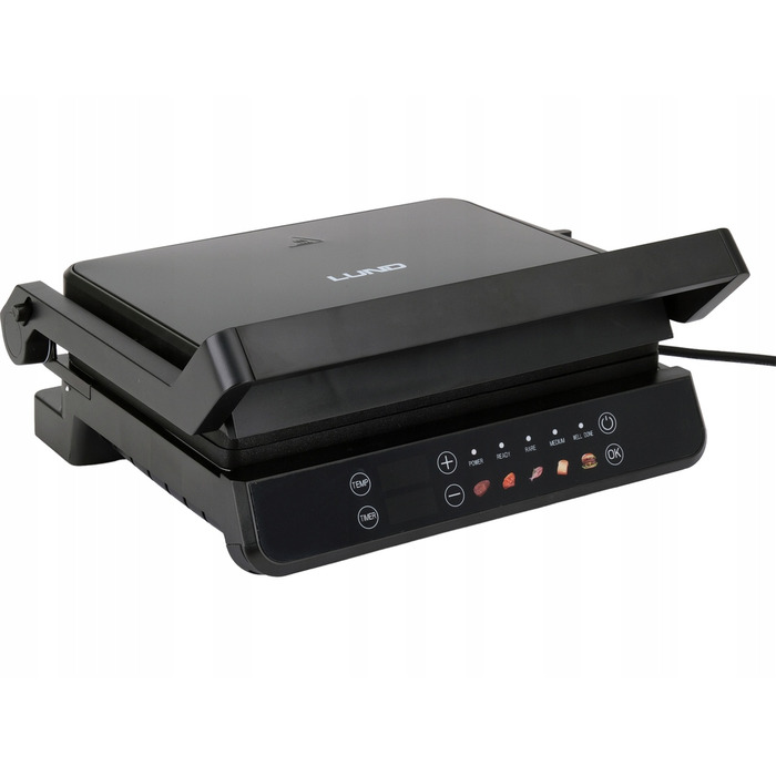 Складаний електричний гриль Lund 67440, чорний, 2000 Вт
