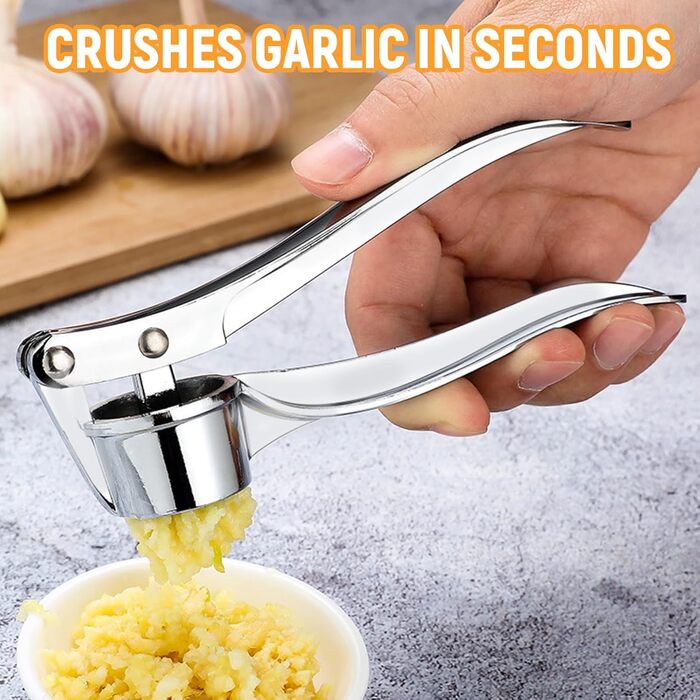 Пресс для часнику, подрібнювач часнику з нержавіючої сталі, придатний для миття в посудомийній машині, зручна ручка