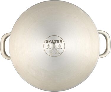 Пароварка Salter Timeless 3-рівнева – 18 см, нержавіюча сталь, 9 літрів, з антипригарним покриттям та скляною кришкою, для індукційних плит
