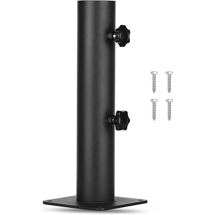 VANROUG Robust Square Patio Umbrella Base - Steel Umbrella Foot with Adjustable Knob, umbrella base for Garden, Decks, Terrace, Awning, Gazebo, Awning, etc.