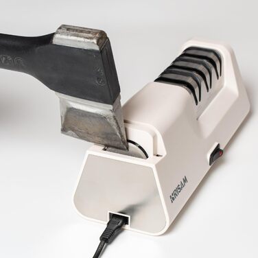 Електричний точило для ножів Messerschärfer – 2-ступенева система шліфування, для кухонних та керамічних ножів, з кутозапобіжником, професійний