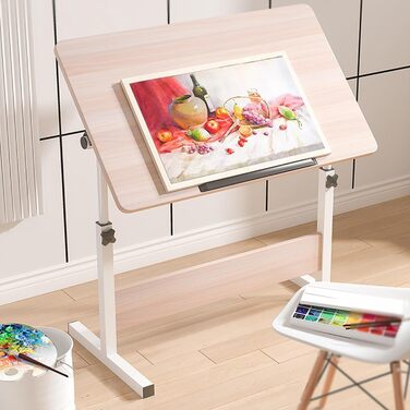 Adjustable Art Desk - Drafting Table with Height & Angle Adjustment for Artists, Home & Office Use