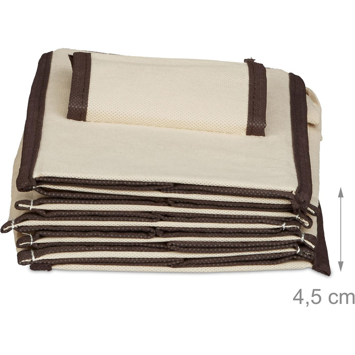 Органайзер для шафи Relaxdays з тканини, 6 відділень, 2 шухляди, 82x30x14,5 см, антрацит, флізелін