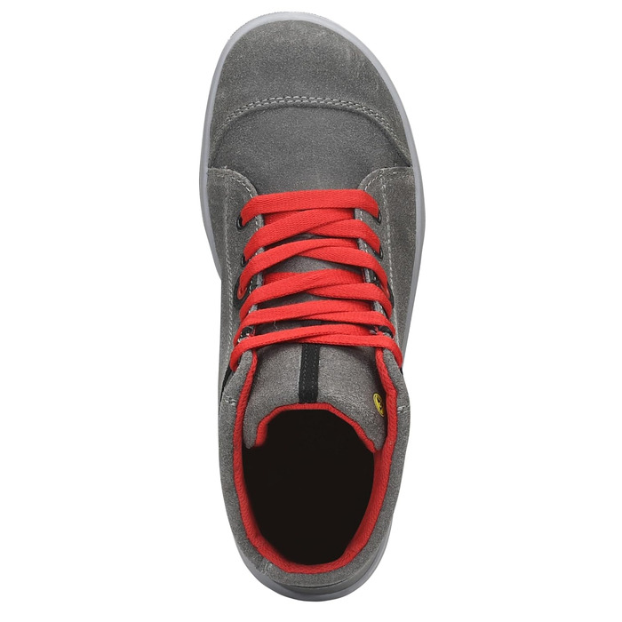 Робочі черевики ELTEN VINTAGE Mid ESD S3 для чоловіків, шкіряні, з металевим носком, легкі, спортивного стилю, сірого кольору, розмір 46 EU