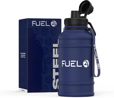 Extra Stark Stainless Steel Metal Water Bottle 1.3L & 2.2L - Leak-Proof & BPA-Free Stainless Steel Water Bottle - Robust Water Bottle Gym, Sports Water Jug Stainless Steel Bottle For Adults (1300 ml, Blue)