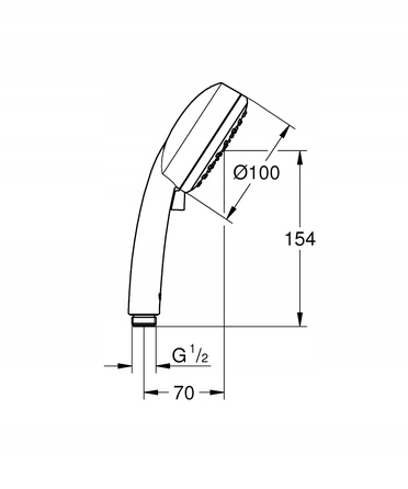 Душова лійка Grohe Tempesta Cosmopolitan 100, 2 режими розпилення, 26046002
