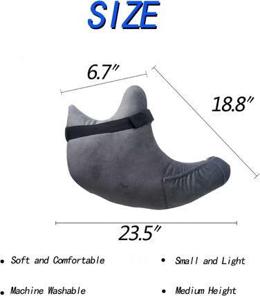 Y-Shaped Pillow for Shoulder Surgery Recovery: Rotator Cuff Support, Postoperative Sleep and Sitting Aid, Dark Gray