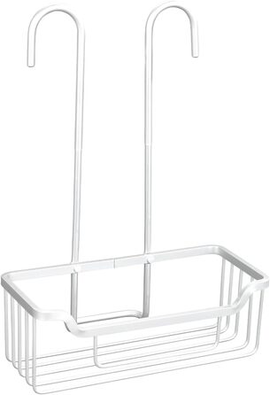 WENKO Thermostat-Dusch-Caddy Milo, Shower Caddy for Hanging on the Faucet, Shelf Made of Aluminum (Rust-Proof), 25 x 36 x 14 cm