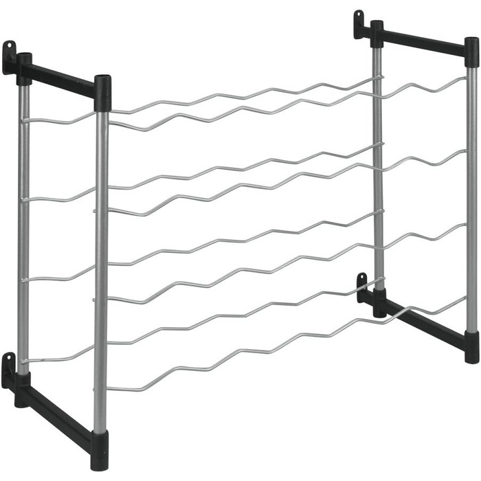 Metaltex Bottle Rack, Metal, Grey, For 72 Bottles (For 24 Bottles)