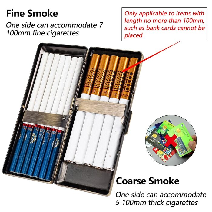 Металеве тютюнотримач Retro Stilvolles Design для 20 сигарет (100mm) - бронзовий, захисний гаманець для чоловіків та жінок