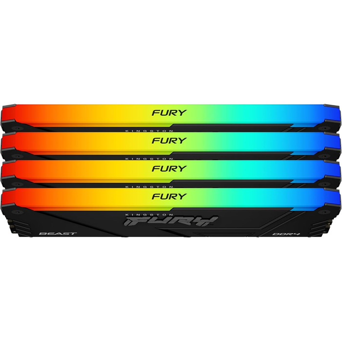 Kingston FURY Beast RGB DDR4 32GB (4x8GB) 3600MHz CL16 Пам'ять для комп'ютера
