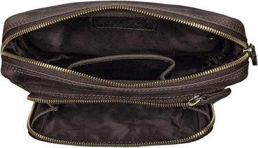 STILORD Поясна сумка на пояс з натуральної шкіри Vintage для чоловіків, жінок та дітей. Сумка через плече, на пояс. Підходить для занять спортом, фестивалів, подорожей. Колір: темно-коричневий