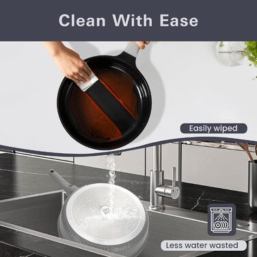 Набір посуду UCCLIFE 17 предметів: каструлі, сковорідки з антипригарним покриттям, керамічний набір, антипригарна сковорода, каструля, суповарка, безпечний, для індукційних плит, кухонний набір, сірий колір