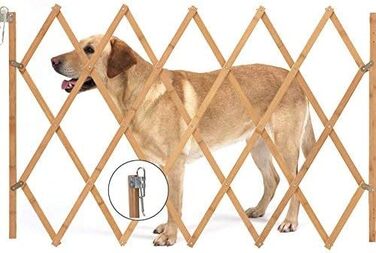 Захисне ґратка для собак, дерев'яне розтяжне ґратка, 75 x 105 см