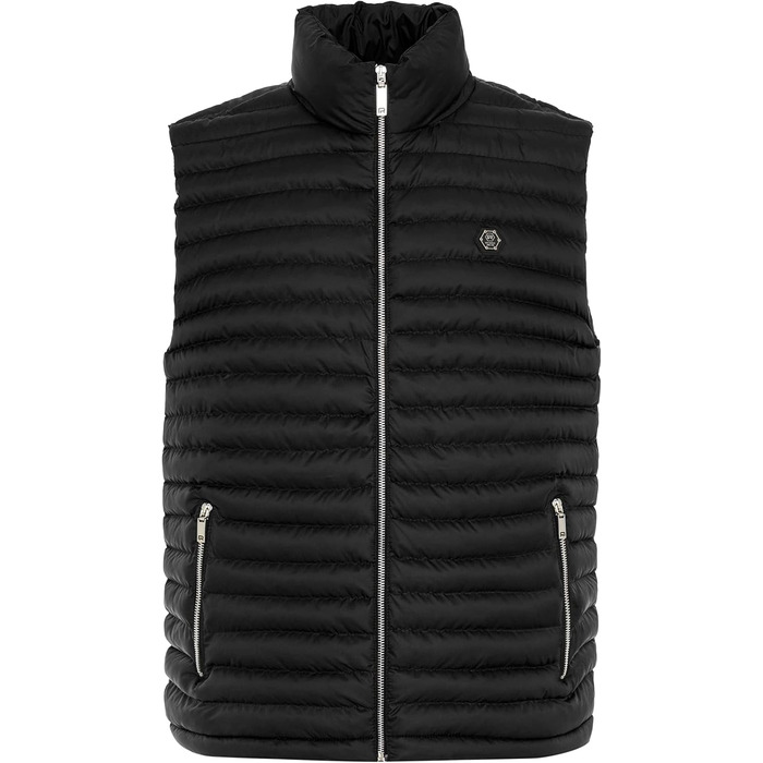 Чоловіча жилетка Redbridge з коміром-стійкою, модель Bubble Vest, колір чорний