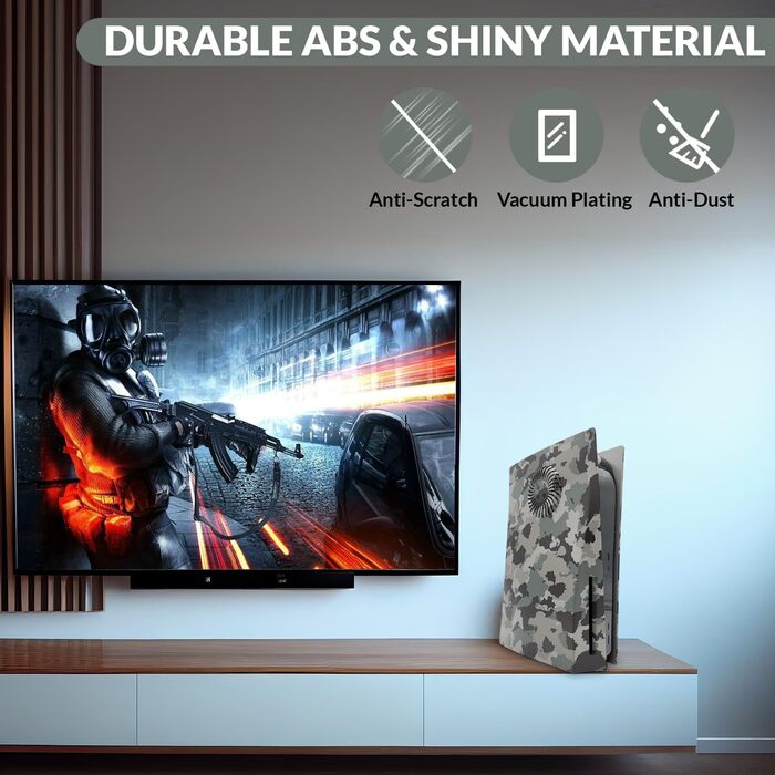 MatoSan® Accessories for PS5 Faceplate for Disc Edition | PS5 Cover Black PS5 Accessories for PS5 Cover | PS5 Skin | PS5 Plate, PS5 Side Panels Cover PS5 Accessories PS5 Case Camouflage