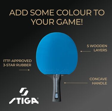 Набір для пінг-понгу STIGA Pro WRB Blue Edition - професійний стіл для настільного тенісу, 3 зірки, синій вкладиш