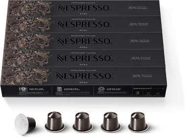 Кава Nespresso Original Ispirazione Roma, середнього обсмаження, 50 капсул, сумісна з Nespresso Original