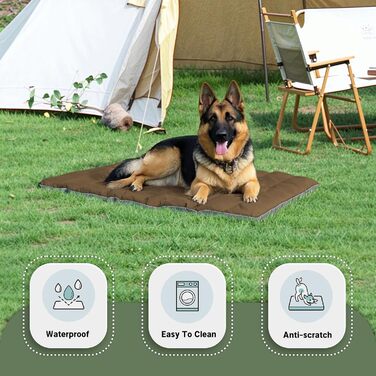 Водонепроникний килимок для собак Western Home: зручний, портативний, 110x68 см (колір: коричневий)