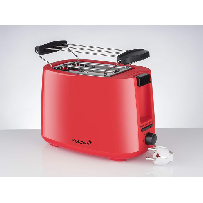 Тостер Korona 21133 зелений - 2 відділення, 750 Вт, з підставою для бургерів, розморожування та підігріву