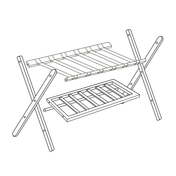Relaxdays Bamboo Luggage Rack