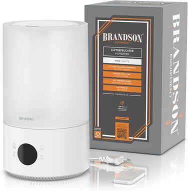 Зволожувач повітря Brandson з цифровим дисплеєм та пультом дистанційного керування, 4.2 л, таймер, 3 режими туману, тиха робота, функція Sleep, для спальні, дитячої кімнати, офісу