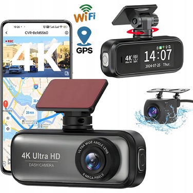 Автомобільний відеореєстратор DIAWAY C900A 4K UHD з Wi-Fi, GPS та задньою камерою