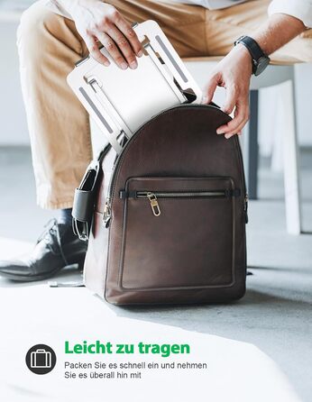 Підставка для ноутбука Glangeh з алюмінію, ергономічна, регульована по висоті, з відведенням тепла, сумісна з MacBook Pro Air, Dell, HP, 10-16