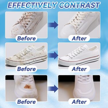 White Shoe Cleaner, 6.76 Oz Shoe Cleaner Kit with Brush and Towel, sneaker cleaner works on Leather, Knit, Canvas, Suede, PU