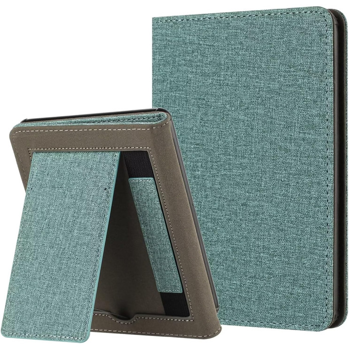 Чохол MOKASE для Kindle Paperwhite 5/6/7 (6 дюймів) з петлею та відділенням для карт, Pine Green