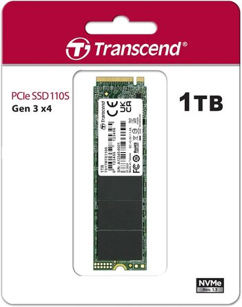 SSD накопичувач Transcend B MTE110S 1TB NVMe PCIe Gen3 x4 M.2 2280 3D TLC NAND