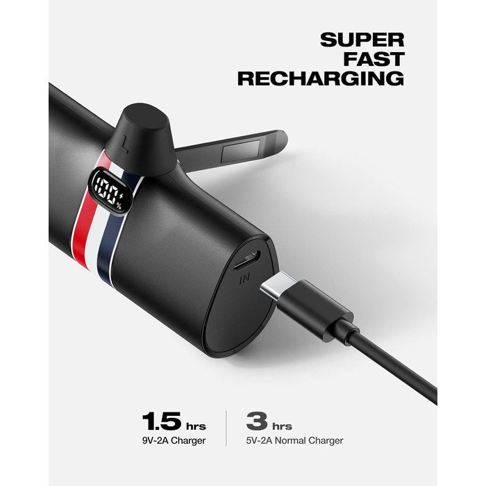 Power Bank VIYISI 5000mAh 20W PD з бездротовою зарядкою та LED-дисплеєм, для iPhone 14/12/11/X/8 та інших, білий/чорний