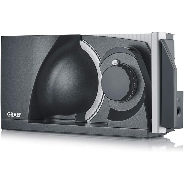 Електричний слайсер GRAEF MYtiny MT1006 | Слайсер для ковбаси, овочів та хліба | Складаний слайсер | Колір: Сріблястий