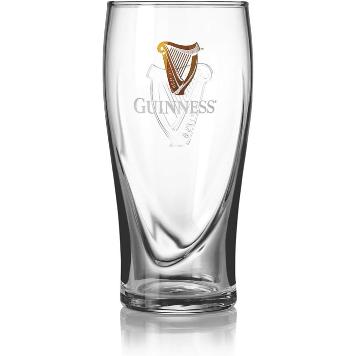 Набір з двох келихів Guinness з логотипом та дизайном арфи, 568 мл