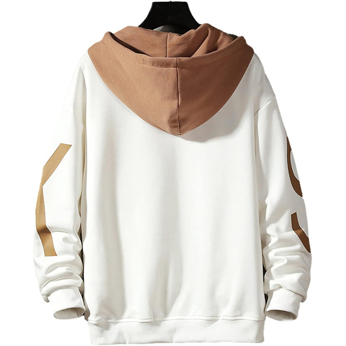 Чоловіча толстовка з капюшоном, світшот, базова модель, класичний пуловер, чоловіча вітровка, унісекс, повсякденний стиль, весна, осінь, зима, 5XL, білий